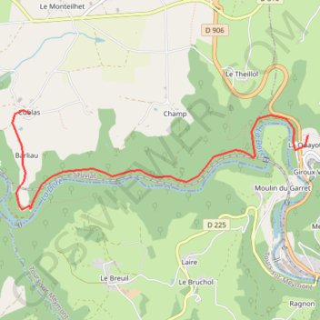 Itinéraire Sauviat Cublas Giroux, distance, dénivelé, altitude, carte, profil, trace GPS