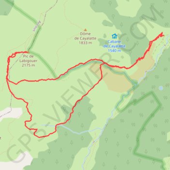 Itinéraire Pic de Labigouer par le col de Souperret depuis Bélonce, distance, dénivelé, altitude, carte, profil, trace GPS