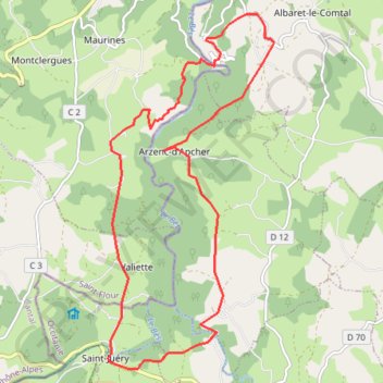 Itinéraire Balcons du bès, distance, dénivelé, altitude, carte, profil, trace GPS