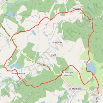 Itinéraire Loopi_BonnacLaCote_CircuitDesCimes, distance, dénivelé, altitude, carte, profil, trace GPS