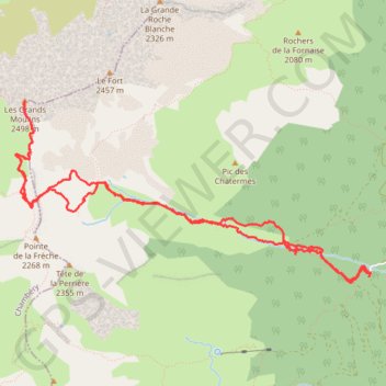Itinéraire Les Grands Moulins, distance, dénivelé, altitude, carte, profil, trace GPS