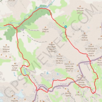 Itinéraire GPSies Track on GPSies.com, distance, dénivelé, altitude, carte, profil, trace GPS