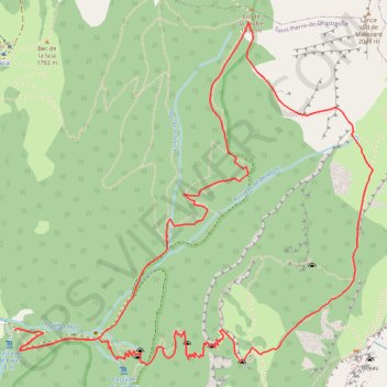 Itinéraire Col de la Saulce, le Prayet, Perquelin, distance, dénivelé, altitude, carte, profil, trace GPS