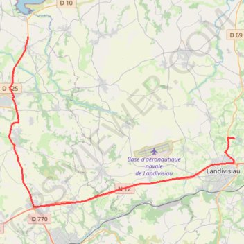 Itinéraire véhicules landivisiau-goulven, distance, dénivelé, altitude, carte, profil, trace GPS