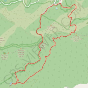 Itinéraire Les Crêtes de La Chartreuse de la Verne, distance, dénivelé, altitude, carte, profil, trace GPS