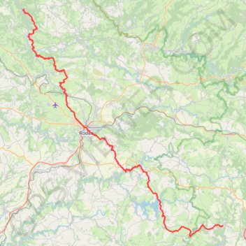 Itinéraire Saint-Beauzély - Conques, distance, dénivelé, altitude, carte, profil, trace GPS