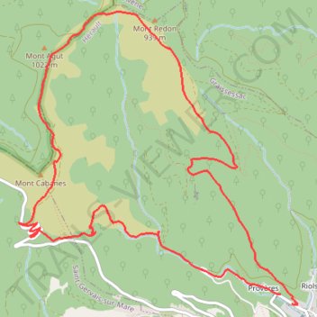 Itinéraire Le Devois : Mont Agut en circuit depuis Graissessac, distance, dénivelé, altitude, carte, profil, trace GPS