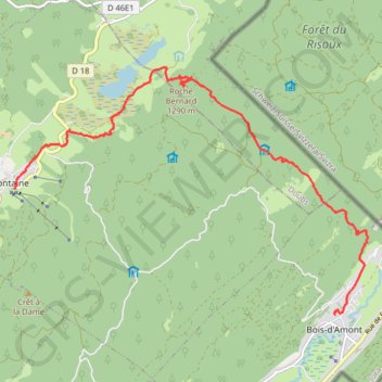 Itinéraire Bois d'Amont Bellefontaine, distance, dénivelé, altitude, carte, profil, trace GPS