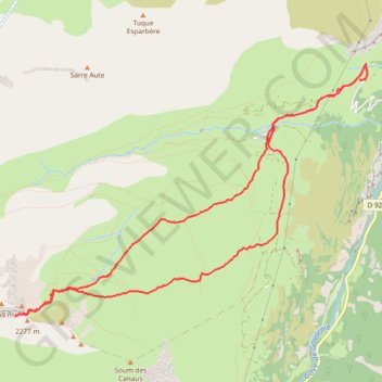 Itinéraire Col du Pourteillou - Gèdre, distance, dénivelé, altitude, carte, profil, trace GPS
