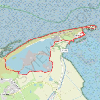 Itinéraire Le Hourdel Baie de Somme, distance, dénivelé, altitude, carte, profil, trace GPS