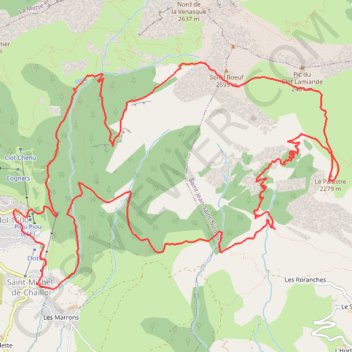 Itinéraire Le Palastre et Soleil Bœuf depuis Chaillol village, distance, dénivelé, altitude, carte, profil, trace GPS