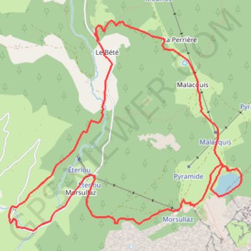 Itinéraire Rando au Lac Bénit, distance, dénivelé, altitude, carte, profil, trace GPS