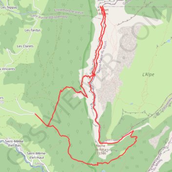Itinéraire Le Pinet - Sangle de Fouda Blanc, distance, dénivelé, altitude, carte, profil, trace GPS