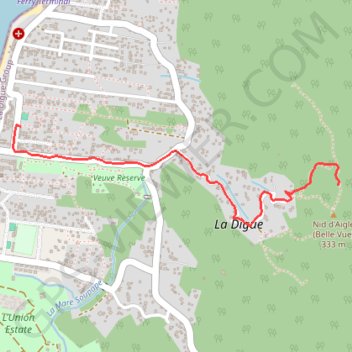 Itinéraire Randonnée du Nid d'Aigle (la Digue), distance, dénivelé, altitude, carte, profil, trace GPS