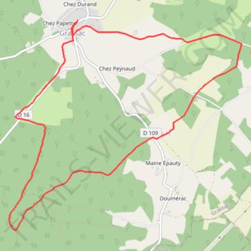 Itinéraire track, distance, dénivelé, altitude, carte, profil, trace GPS