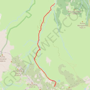 Itinéraire Cima di Crosa, distance, dénivelé, altitude, carte, profil, trace GPS