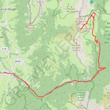 Itinéraire Banc Ferrand, distance, dénivelé, altitude, carte, profil, trace GPS
