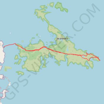 Itinéraire Ile d'Ambre, distance, dénivelé, altitude, carte, profil, trace GPS