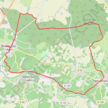Itinéraire Côteaux du Layon - Layon Bonnezeaux, distance, dénivelé, altitude, carte, profil, trace GPS