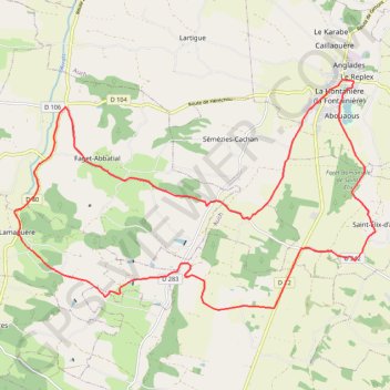Itinéraire Circuit découverte 1 - Saramon, distance, dénivelé, altitude, carte, profil, trace GPS