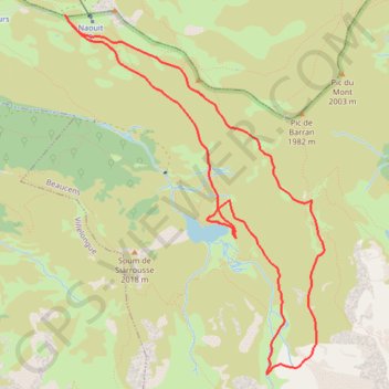 Itinéraire Lac d'Isaby, distance, dénivelé, altitude, carte, profil, trace GPS