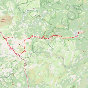 Itinéraire L'hospitalet du Larzac Le Vigan, distance, dénivelé, altitude, carte, profil, trace GPS