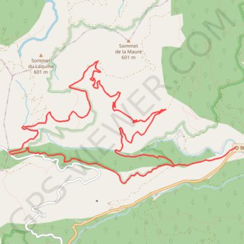 Itinéraire Réserve biologique intégrale des Maures, distance, dénivelé, altitude, carte, profil, trace GPS
