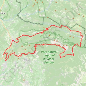 Itinéraire Grand Tour du Ventoux à VTT, distance, dénivelé, altitude, carte, profil, trace GPS