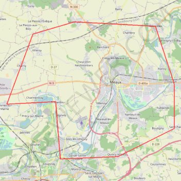 Itinéraire 01-Autour d'Esbly 11 pts BC 05-03-24, distance, dénivelé, altitude, carte, profil, trace GPS
