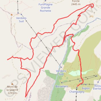 Itinéraire La Chapelle de Bozelet depuis la télécabine de Champagny, distance, dénivelé, altitude, carte, profil, trace GPS