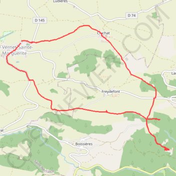 Itinéraire Le Vernat Sainte Marguerite, distance, dénivelé, altitude, carte, profil, trace GPS