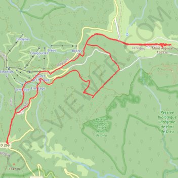 Itinéraire Le Mont Aigoual, depuis le col de Serrerreyde, distance, dénivelé, altitude, carte, profil, trace GPS