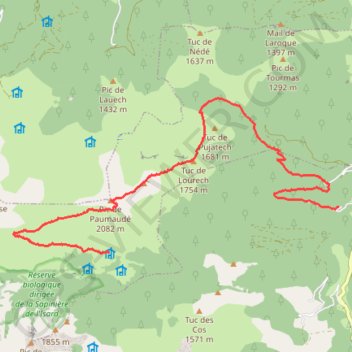 Itinéraire Cabane de Traumas - Freychendech, distance, dénivelé, altitude, carte, profil, trace GPS