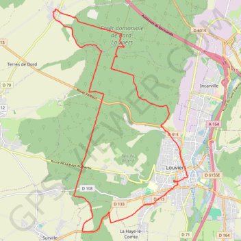 Itinéraire Randonnée Tostes, distance, dénivelé, altitude, carte, profil, trace GPS
