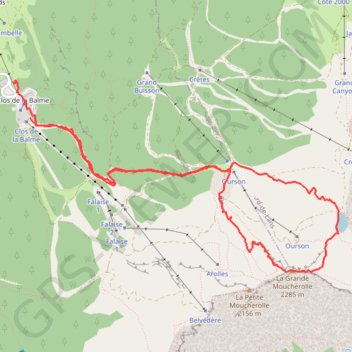 Itinéraire La Grande Moucherolle depuis Corrençon (Vercors), distance, dénivelé, altitude, carte, profil, trace GPS