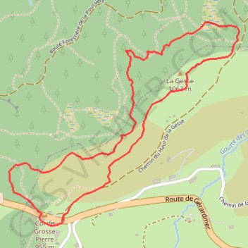 Itinéraire Col de la Grosse Pierre - La Bresse, distance, dénivelé, altitude, carte, profil, trace GPS
