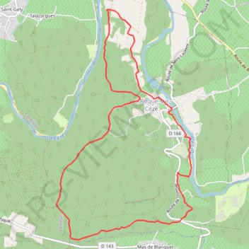 Itinéraire La Roque sur Ceze et les cascades du Sautadet, distance, dénivelé, altitude, carte, profil, trace GPS