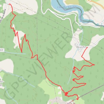 Itinéraire Ambel Pic Chauvet Beaufin, distance, dénivelé, altitude, carte, profil, trace GPS