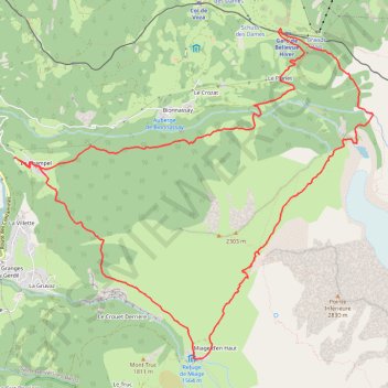 Itinéraire Col du Tricot, distance, dénivelé, altitude, carte, profil, trace GPS