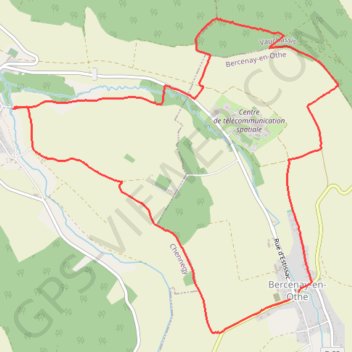 Itinéraire Circuit de Bercenay-en-Othe, distance, dénivelé, altitude, carte, profil, trace GPS