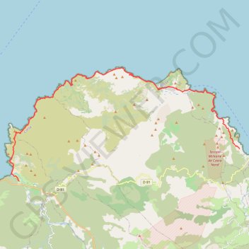 Itinéraire Côte des Agriates, distance, dénivelé, altitude, carte, profil, trace GPS