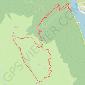 Itinéraire Le Pic de Chérue en boucle depuis le lac de Fabrèges (Vallée d'Ossau), distance, dénivelé, altitude, carte, profil, trace GPS