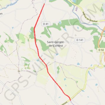Itinéraire Saint-Genest-de-Contest, distance, dénivelé, altitude, carte, profil, trace GPS