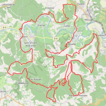 Itinéraire Le Roc Trespouzien 100 Km, distance, dénivelé, altitude, carte, profil, trace GPS