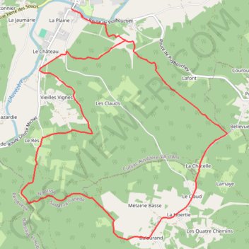 Itinéraire Les 4 paroisses - Cubjac, distance, dénivelé, altitude, carte, profil, trace GPS