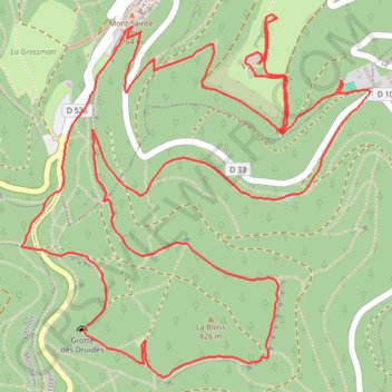 Itinéraire Boucle des abbayes, des chapelles et du Mur païen sud., distance, dénivelé, altitude, carte, profil, trace GPS