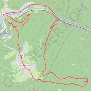 Itinéraire Lutzelbourg, distance, dénivelé, altitude, carte, profil, trace GPS