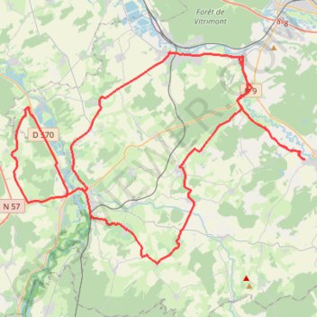Itinéraire Landécourt, distance, dénivelé, altitude, carte, profil, trace GPS