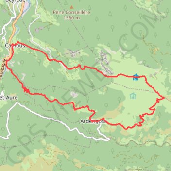 Itinéraire chemin de la Montagne, distance, dénivelé, altitude, carte, profil, trace GPS