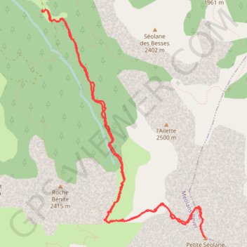 Itinéraire La Petite Séolane, distance, dénivelé, altitude, carte, profil, trace GPS